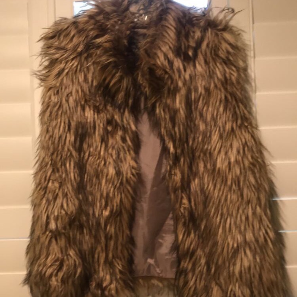 Faux fur vest